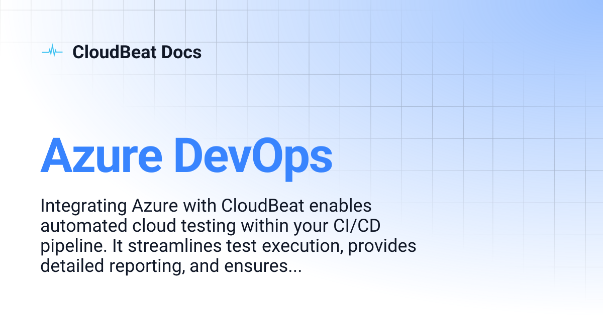 Azure DevOps | CloudBeat Docs